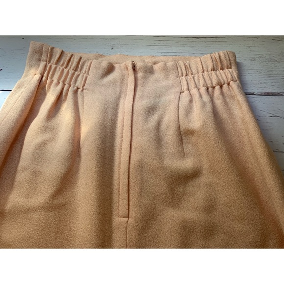 Small, Vintage high waisted peachy pink wool skirt - Picture 9 of 15